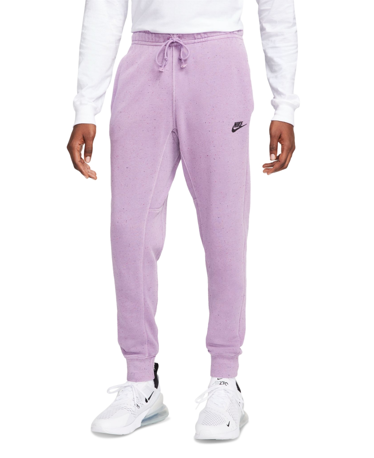 Nike Men's Sportswear Club Fleece+ Relaxed Fit Logo Sweatpants In Purple Cosmos