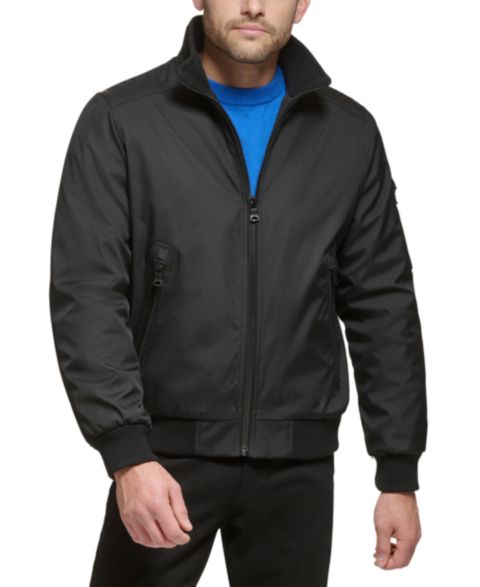 Мужская куртка Calvin Klein Classic Zip-Front Ripstop Bomber, цвет: Чёрный
