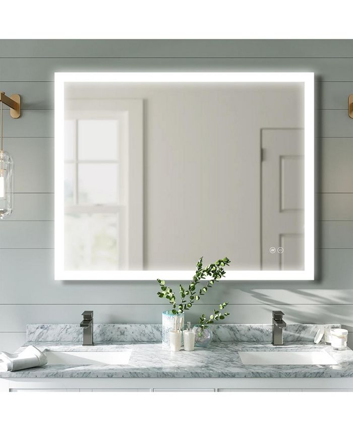 Simplie Fun 40x32 Inch LED Bathroom Mirror, Bathroom Vanity Mirror with