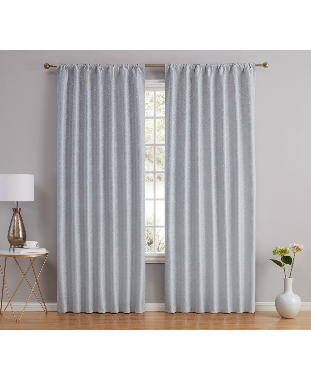 Hlc.me Franklin Moroccan 100% Complete Blackout Thermal Insulated Energy Savings Heat/Cold Blocking Back Tab Rod Pocket Curtain Drapery for Bedroom