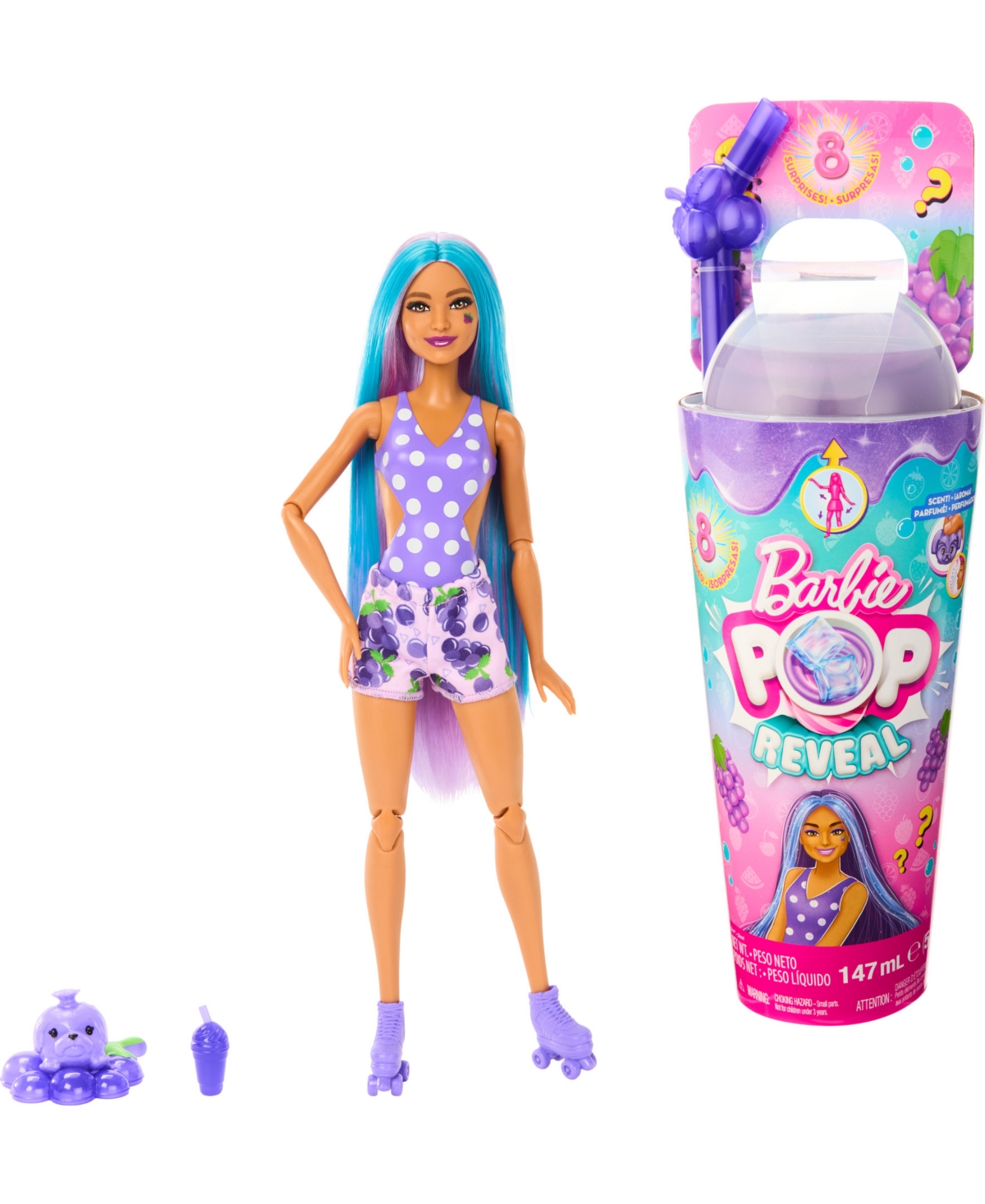 Barbie Kids' Cutie Reveal Cozy Cute T-shirt Series Chelsea Doll Accessories In Multi-color