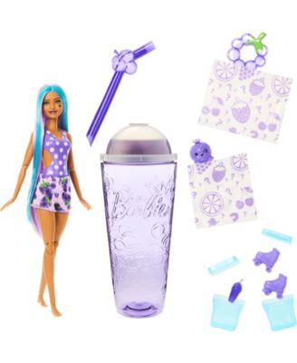 Barbie Pop Reveal Fruit Series Grape Fizz Doll, Surprises