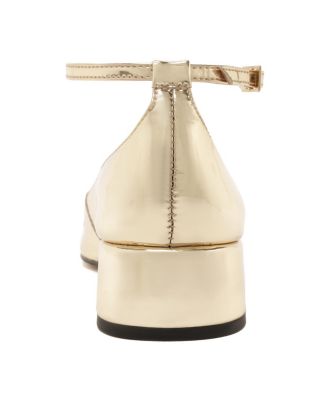 Women's Chloe Ankle Strap Low Block Heel Pumps