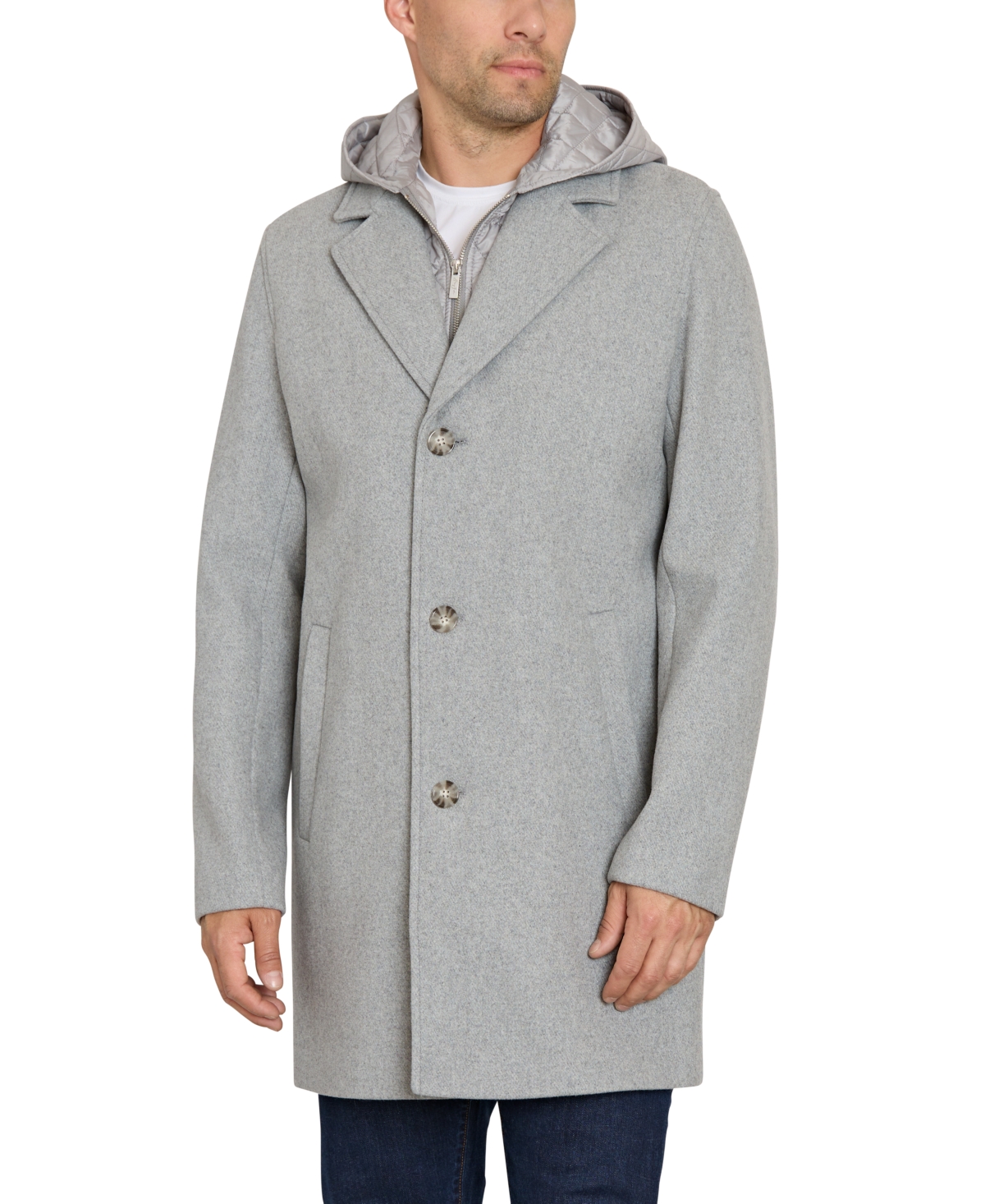 Sean john men's top wool coat with bib