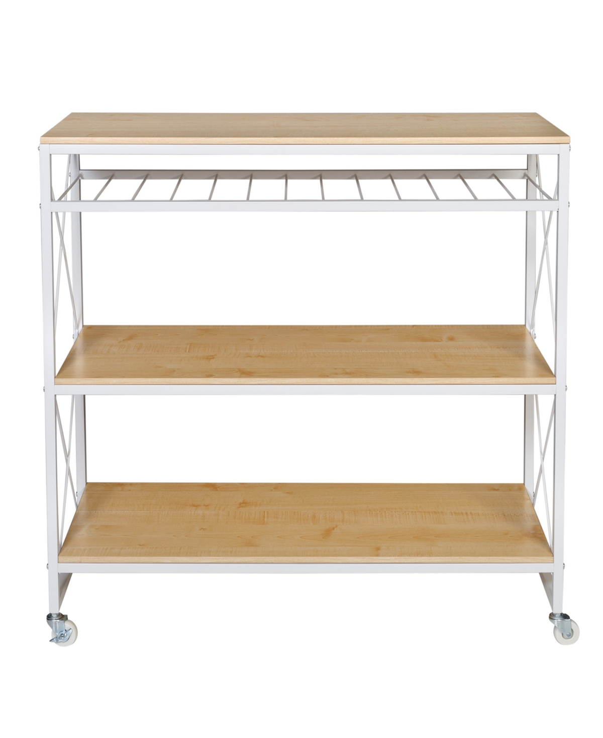 Honey Can Do Rolling Kitchen Island In White