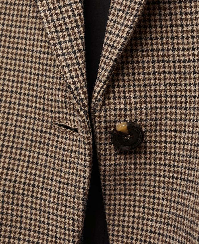 Office Ladies Plaid Blazer Long Sleeve Loose Houndstooth Suit main image 1