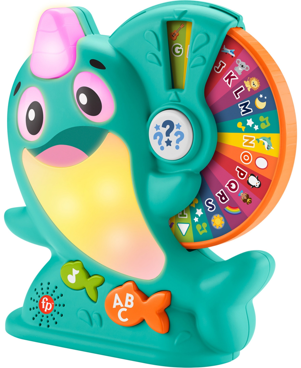 Shop Fisher Price Linkimals Narwhal Interactive Electronic Learning Toy In Multi-color