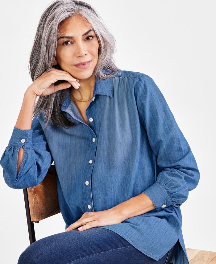 Style & Co Women's Boyfriend Tunic Shirt, Created for Macy's Macy's