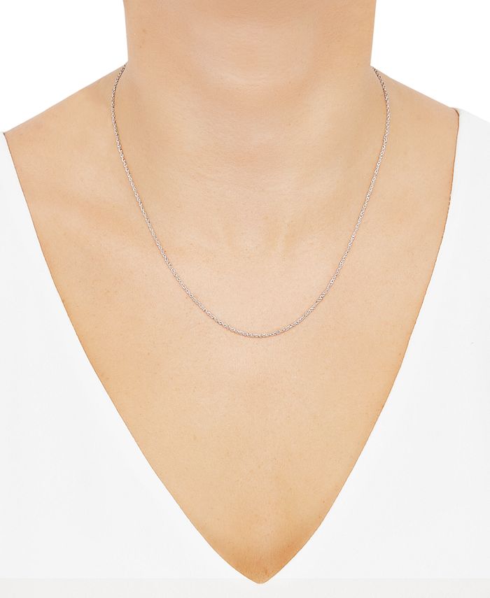 Italian Gold Perfectina 18" Chain Necklace (11/3mm) in 14k White Gold Macy's