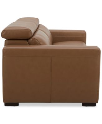 Nevio 82" 2-Pc. Leather Sectional with 2 Power Recliners and Headrests, Created For Macy's