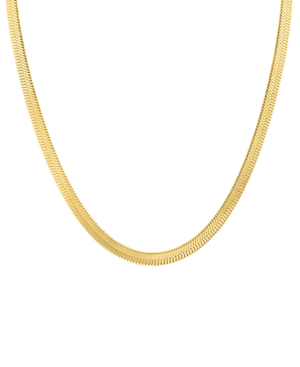 18k Gold Plated Anti-Tarnish Herringbone Necklace - Gold