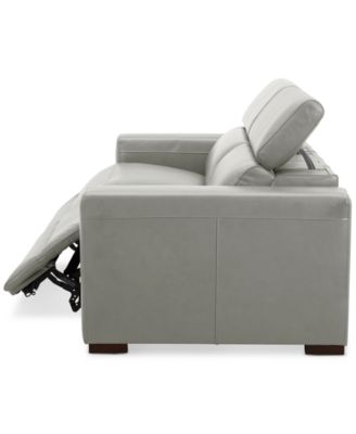 Nevio 82" 2-Pc. Leather Sectional with 2 Power Recliners and Headrests, Created For Macy's