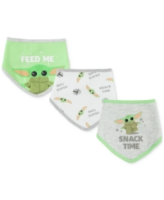 Happy Threads Baby Star Wars Baby Yoda Bandana Bibs, Pack of 3 - Green Multi