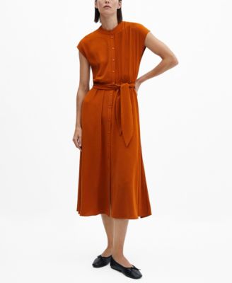 Mango midi shirt dress best sale