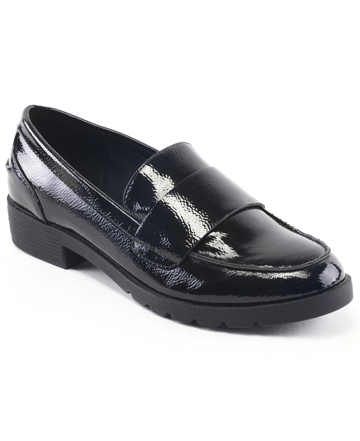 Kenneth Cole Reaction Women s Fern Slip On Loafer Black Patent Smart Closet