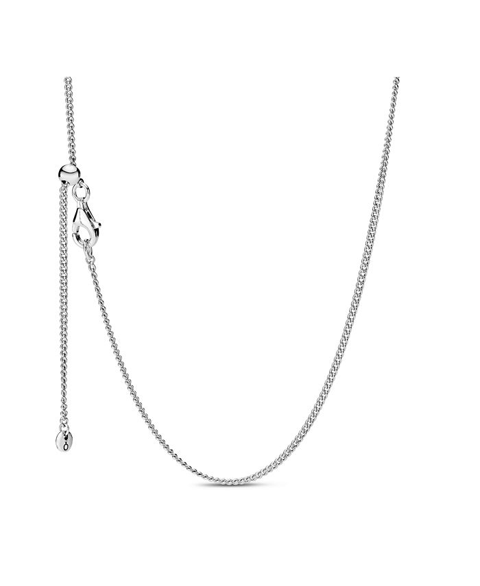 Pandora Moments Sterling Silver Curb Chain Necklace - Macy's