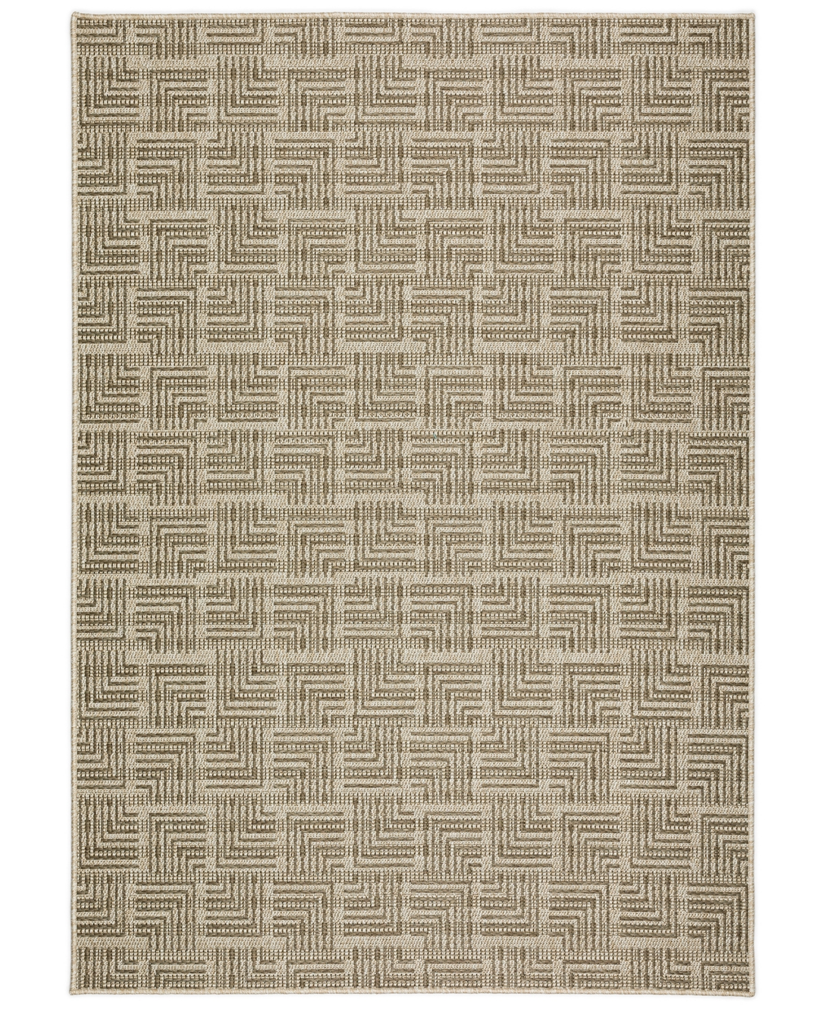 D Style Nusa Outdoor Nsa10 5'1" X 7'5" Area Rug In Gray