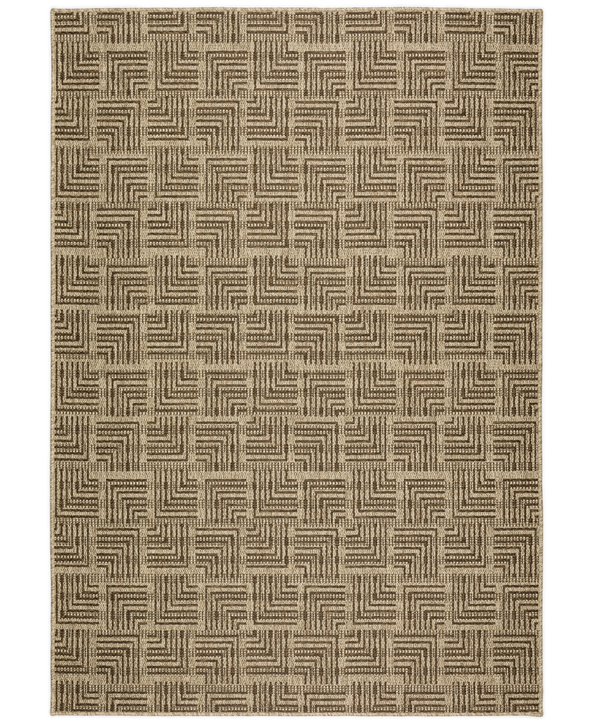 Shop D Style Nusa Outdoor Nsa10 5'1" X 7'5" Area Rug In Chocolate