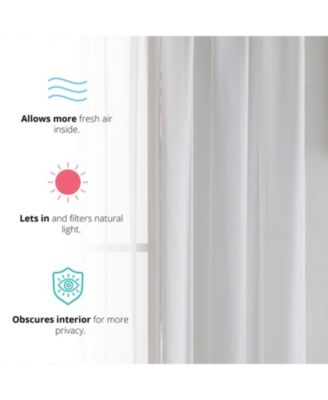 2 Pack Sheer Voile Window Curtain Sheer Panels