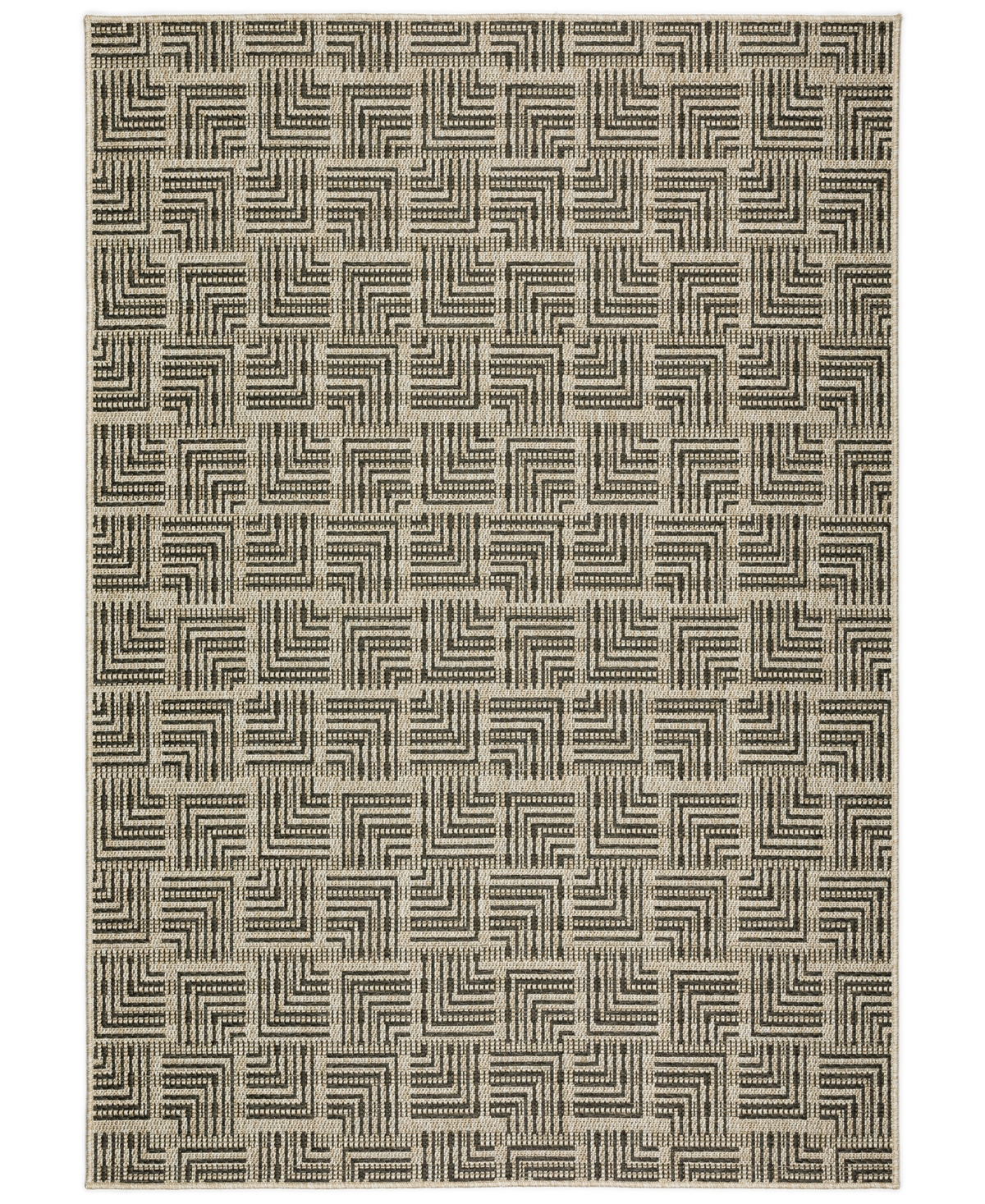 Shop D Style Nusa Outdoor Nsa10 10' X 13' Area Rug In Charcoal
