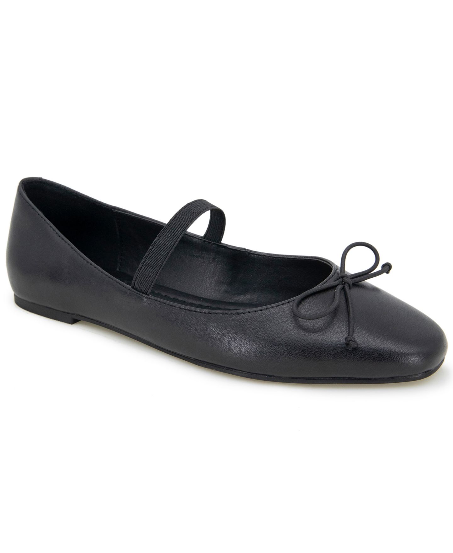 Женские балетки Kenneth Cole New York Myra Square Toe Ballet Flats, цвет: Чёрный / Серебристый — фото 8