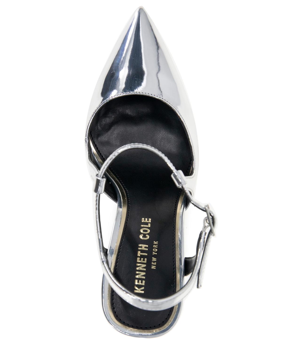 Kenneth Cole New York Romi Ankle Sling Fab Womens Polka Dot Mesh Slingback Heels In Black Mesh