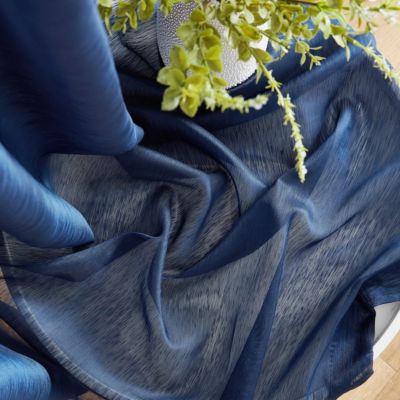 Lauren Semi Sheer Light Filtering Transparent Pocket Top & Back Tab Lightweight Window Curtains Drapery Panels Bedroom & Living Room, 2 Panels