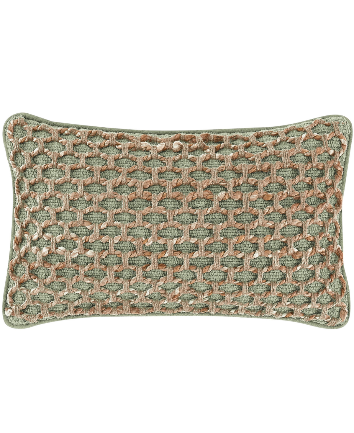 Boho Living Jada Jute Decorative Pillow, 20" X 12" In Sage Green