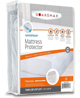 Waterproof Fitted Sheet - Twin Size - White