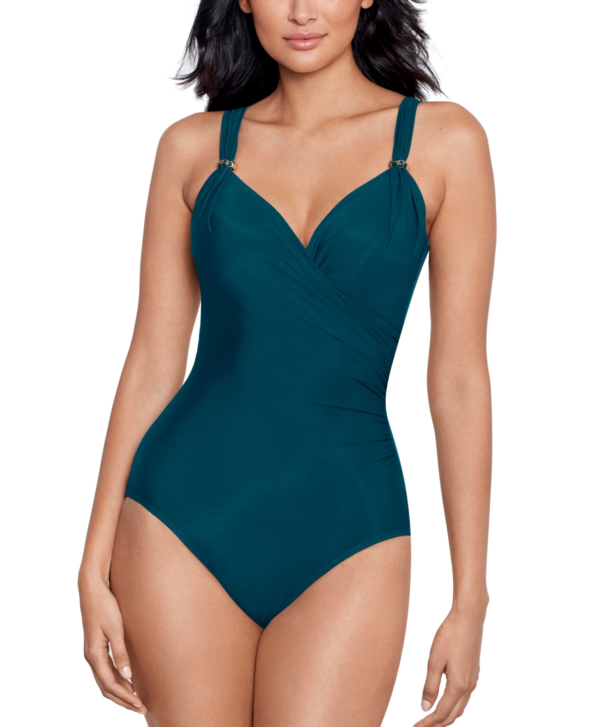 Shop Miraclesuit Razzle Dazzle Siren Twist-front Underwire Allover Slimming One-piece Swimsuit In Nova