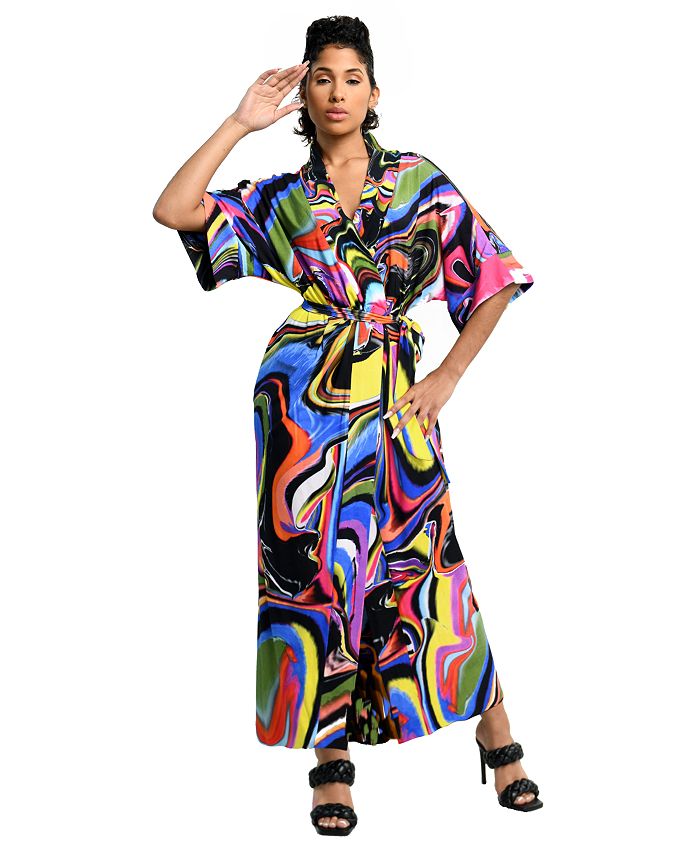 Dai Moda Women's Ty Kimono Maxi Dress - Macy's