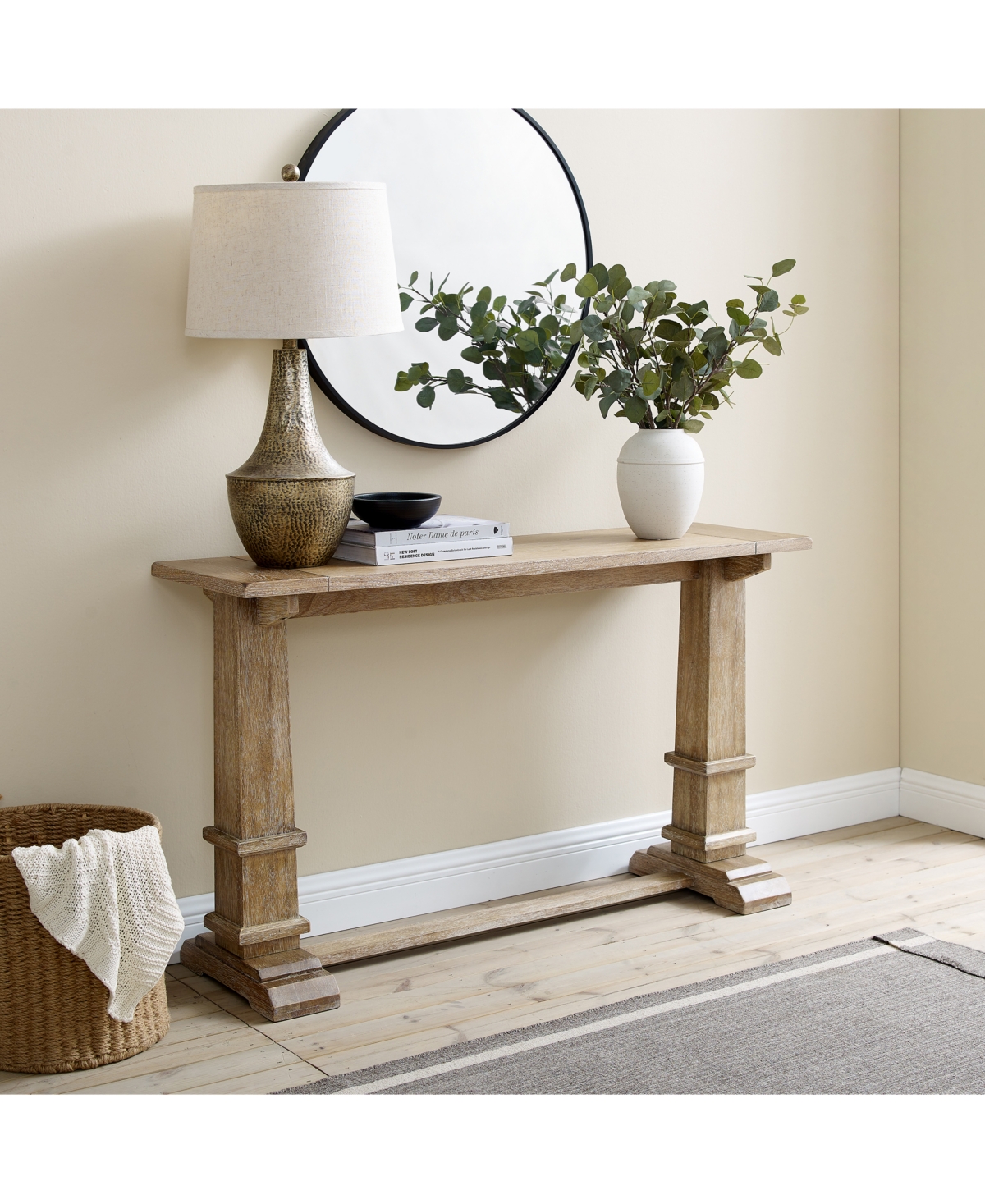 Crosley Furniture Joanna 50" Wood Entryway Console Table In Rustic Brown
