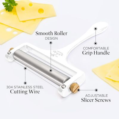 Heavy Duty Adjustable Cheese Slicer with 2 Extra Wires