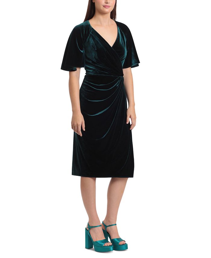 ruched dress with sleeves midi Elena Long Sleeve Ruched Seamed Midi Dress Black – Girl In Mind