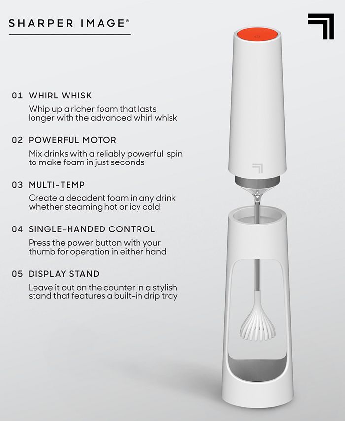 Sharper Image Milk Frother For Dense and Long Lasting Foam Creation