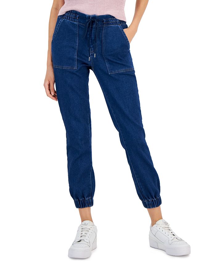 Tinseltown Juniors Mid Rise Denim Jegging Jogging Pants Macy s