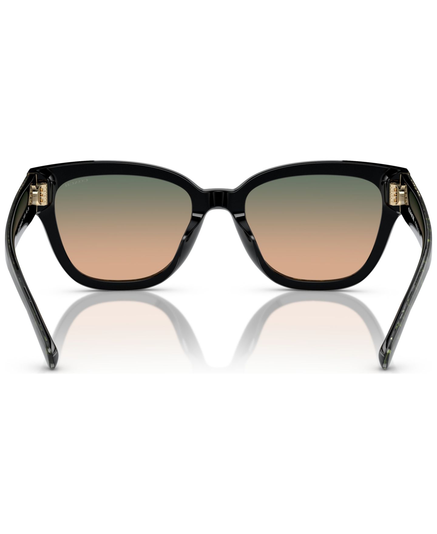 Женские солнцезащитные очки COACH CL920 Sunglasses, Gradient HC8379U, цвет: Изумрудный жемчужный — фото 4