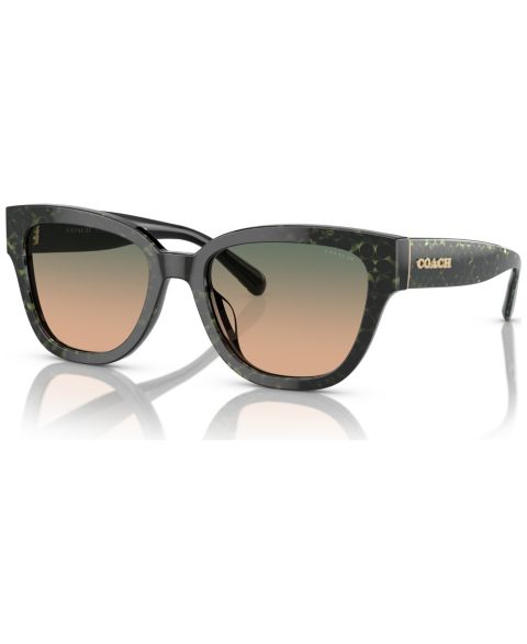 Женские солнцезащитные очки Coach CL920 Sunglasses, Gradient HC8379U, цвет: Изумрудный жемчужный