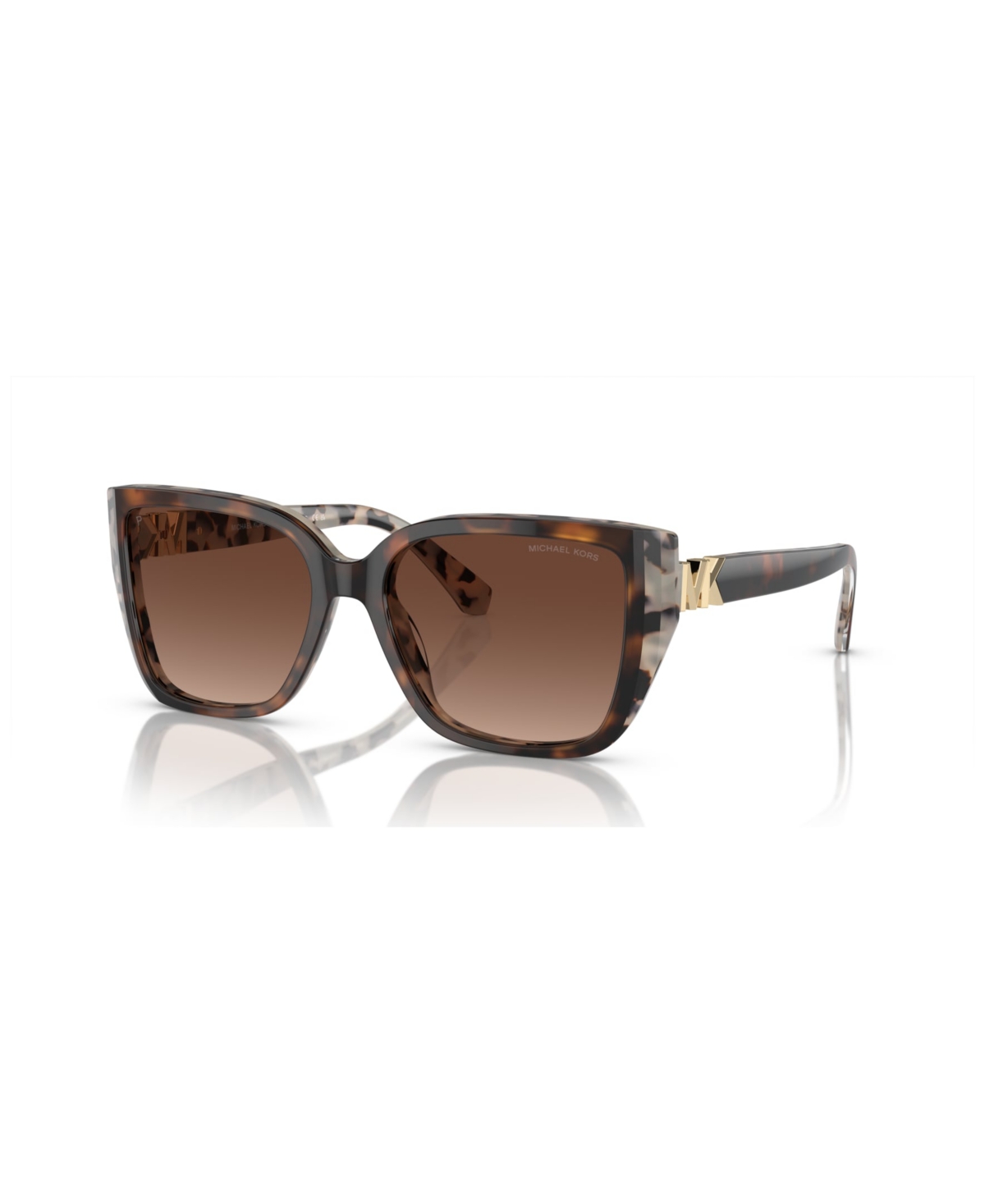 Shop Michael Kors Women's Acadia Polarized Sunglasses, Gradient Mk2199 In Dark Cream Tortoise