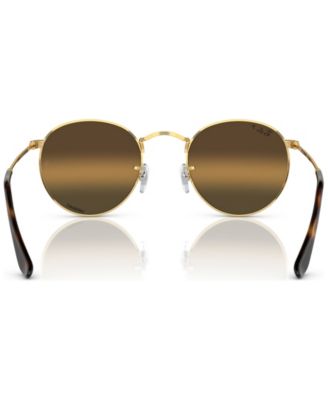 Men's Round Metal Chromance Polarized Sunglasses, Mirror Gradient RB3447