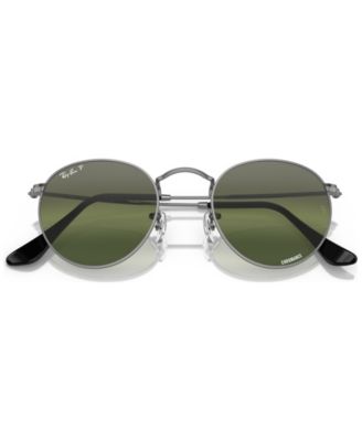 Men's Round Metal Chromance Polarized Sunglasses, Mirror Gradient RB3447