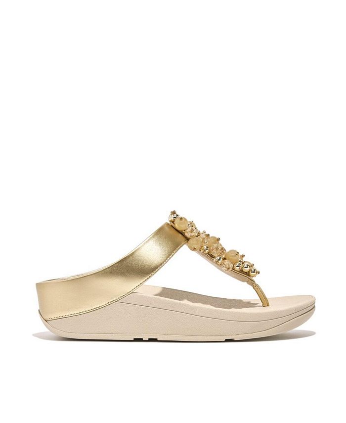 FitFlop Women's Fino Bauble-Bead Toe-Post Sandals - Macy's