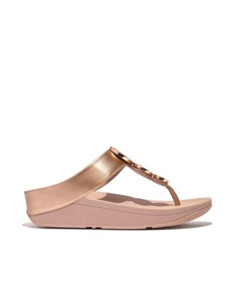 FitFlop Women's Halo Bead-Circle Metallic Toe-Post Sandals - Macy's
