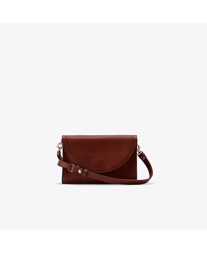 Cleo Convertible Crossbody Woven Brandy