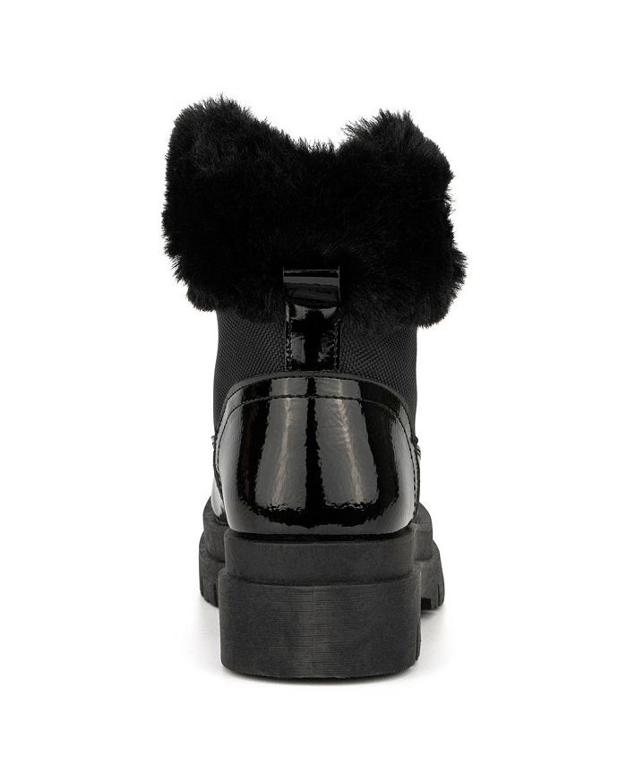 Olivia Miller Women's Amanda Faux Fur Hiking Boot Macy's