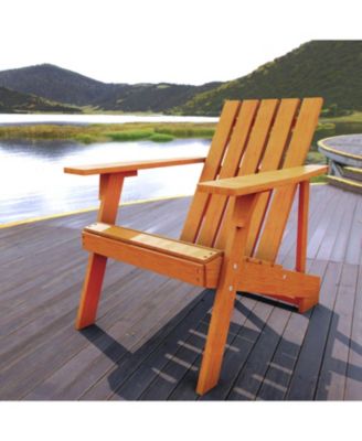Irving Outdoor Patio Modern Acacia Wood Adirondack Chair