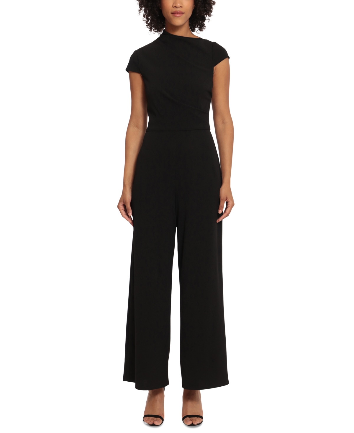 MAGGY LONDON WOMEN'S CAP-SLEEVE STRAIGHT-LEG JUMPSUIT 