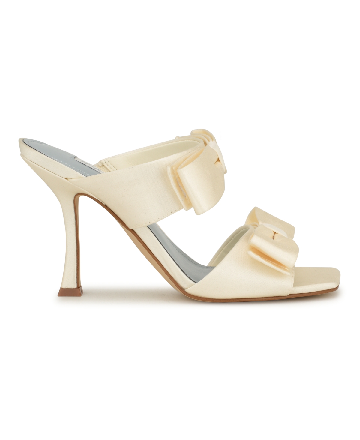 Nine West Women's Yoloh Bridal Square Toe Dress Sandals -Satin
