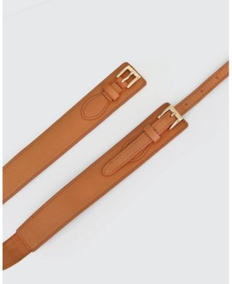 London Fog Leather Waist Belt