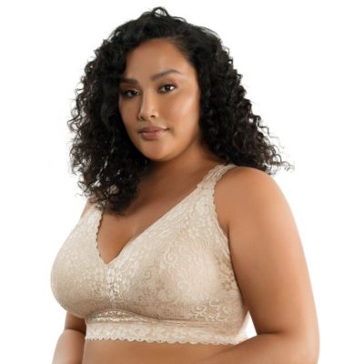 Women's Adriana Wire-Free Lace Bralette, Bare, 30K